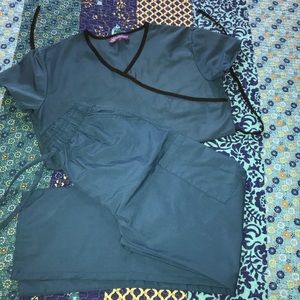 Caribbean Blue Scrub Set